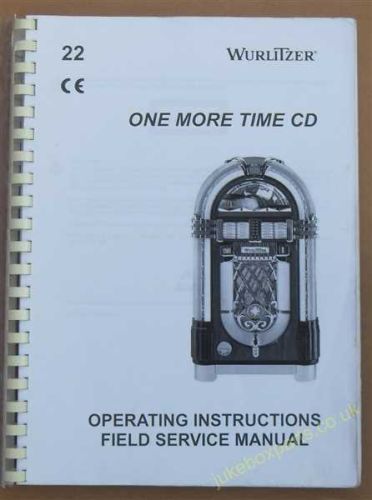 Wurlitzer One More Time CD Operating Instructions, Field Service Manual (USM156)