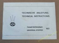 NSM Techincal Instructions for 160 Universal Stepper (USM173)