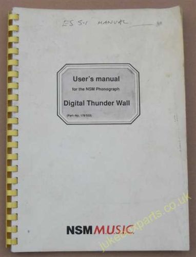 NSM Users Manual for Digital Thunder Wall (USM176)