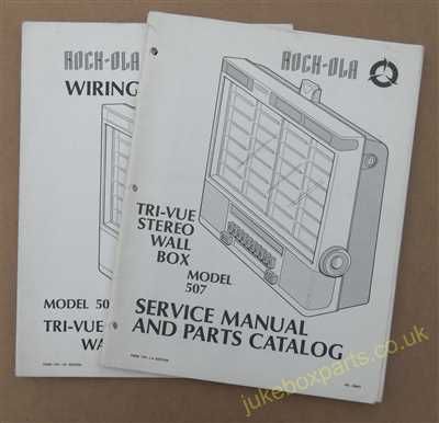 Rock-Ola Model 507 Tri-Vue Stereo Wall Box Service Manual, Parts Catalog & Wiring Diagram (USM182)