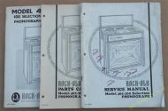 Rock-Ola 461 Service Manual, Parts Catalog & Wiring Diagram (USM189)