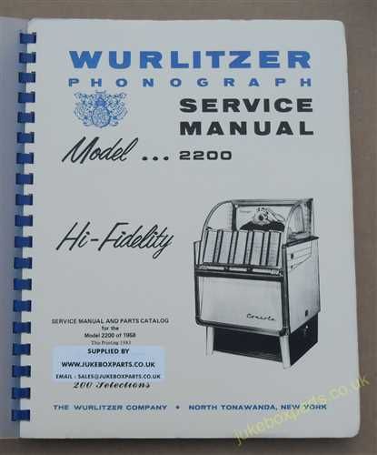 Wurlitzer 2200 Service & Parts Manual (1958) (USM192)