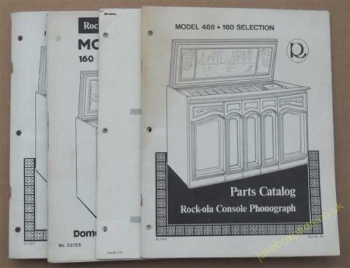 Rock-Ola 468 Grand Salon Service Manual, Parts Catalog, Supplement & 468-1 Wiring Diagram (USM193)