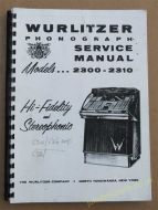 Wurlitzer 2300, 2300S, 2310 & 2310S Service & Parts Manual (USM202)