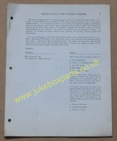 Seeburg Select-O-Matic 100 Picture Diagrams (USM215)