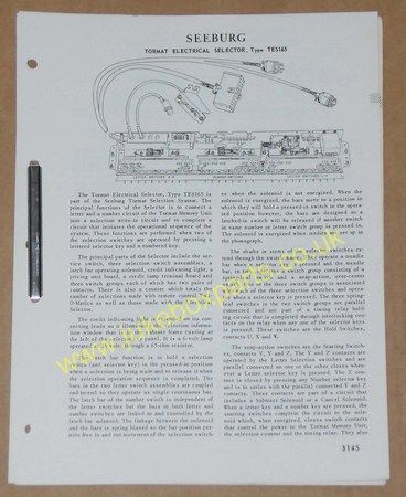Seeburg Tormat Electrical Selector Type TES165 (USM219)