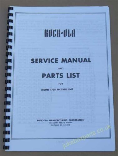 Rock-Ola Model 1738 Receiver Unit Service Manual & Parts List (USM22)