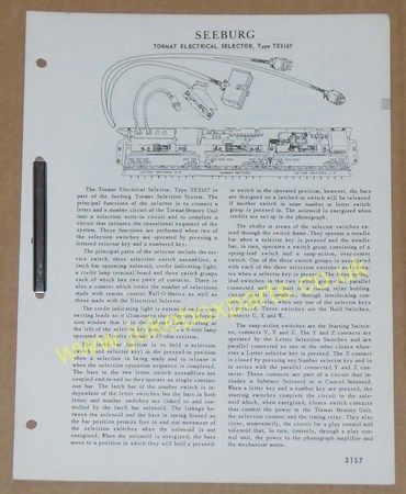 Seeburg Tormat Electrical Selector Type TES167 (USM220)