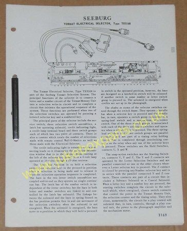 Seeburg Tormat Electrical Selector Type TES168 (USM224)