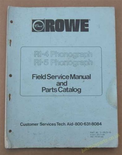 Rowe Ami RI-4 Jewel, RI-5 Romantica Service Manual (USM227)