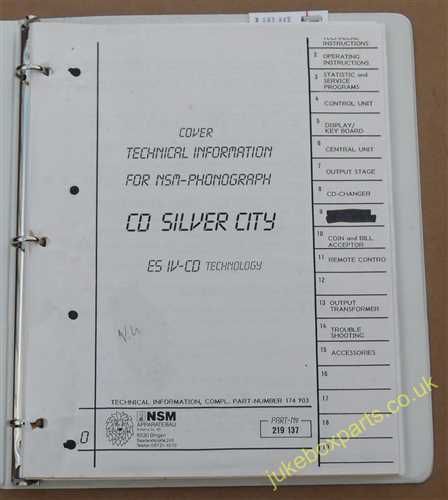 Technical Information for NSM Phonograph CD Silver City (USM228F)