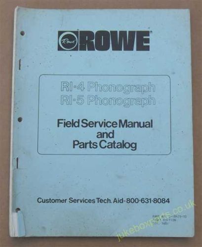 Rowe Ami RI-4 Jewel, RI-5 Romantica Service Manual (USM230)