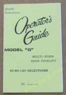 AMI Model G Operators Quick Reference Guide (USM25)