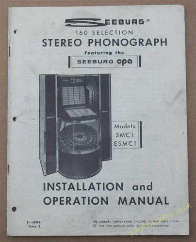 Seeburg Disco SMC1 & ESMC1 Installation & Operation Manual (USM255)