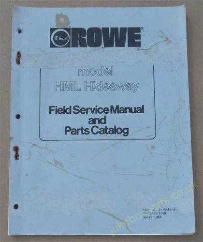 Rowe-Ami HML Hideaway Service & Parts Manual (USM258)