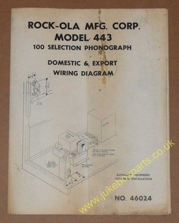 Rock-Ola Model 443 Domestic & Export Wirng Diagram (USM261)