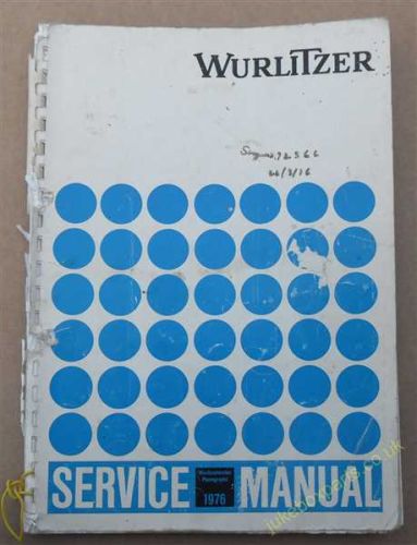 Wurlitzer 1976 X2, Baltic, Cabaret, Tarock, Lyric & Hideaway Service & Parts Manual (USM265)