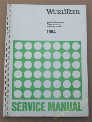 Wurlitzer 1984 Manual Models SL700, Caravelle, Diana, Fuego, Tarock, Hideaway (USM272)