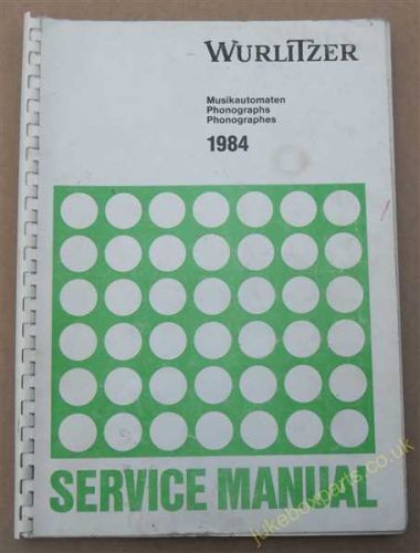 Wurlitzer 1984 Manual Models SL700, Caravelle, Diana, Fuego, Tarock, Hideaway (USM274)