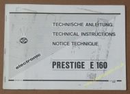 NSM Electronic Technical Instructions Prestige E160 (USM276)