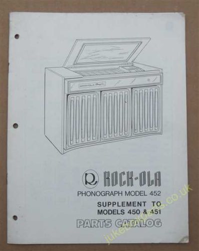 Rock-Ola 452 Parts Catalog Supplement (USM280)
