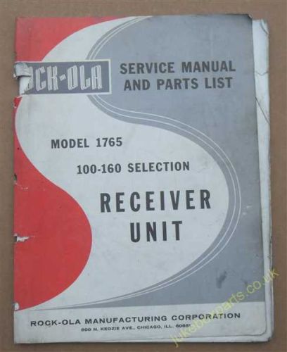 Rock-Ola Model 1765 Service Manual & Parts List (USM284)