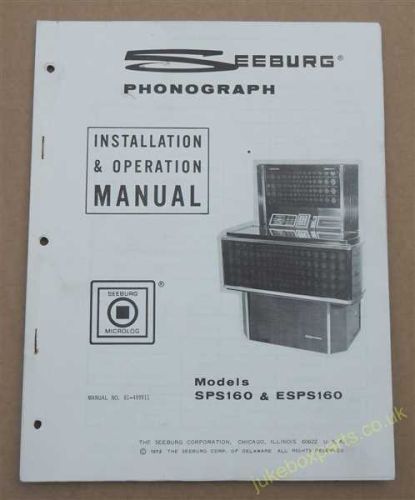 Seeburg SPS160, ESPS160 Olympian Service Manual & Installation & Operation Manual (USM290)