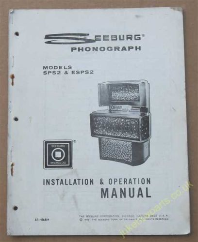 Seeburg SPS160, ESPS160 Olympian Service Manual & Installation & Operation Manual (USM293)