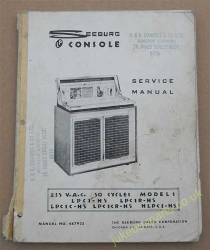 Seeburg LPC1-H5 LPC1R-H5 LPC1C-H5 LPC1CR-H5 Service Manual (USM294)