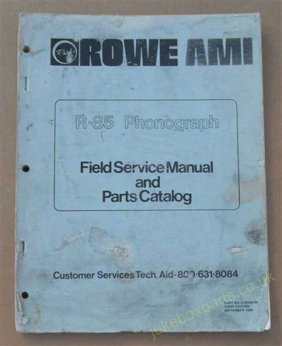 Rowe-Ami R-85 Starlight, Starburst, Starwood Service Manual & Parts Catalog (1981) (USM298)