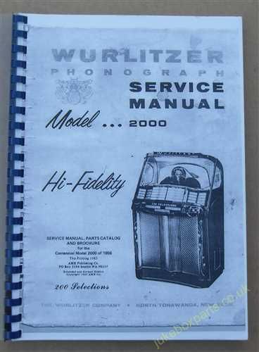 Wurlitzer 2000 Service & Parts Manual (USM309)