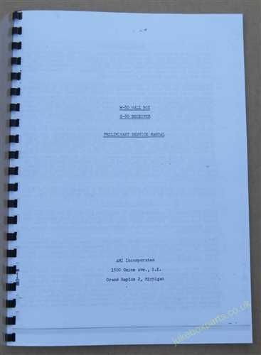 Ami W-80 Wall Box & S-80 Receiver Manual (USM310)