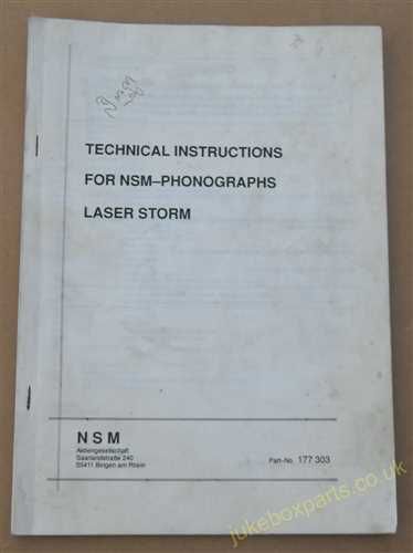 NSM Technical Instructions for CD Laserstorm ES1V (USM327)