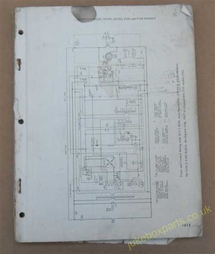 Seeburg Manual for Select-O-Matic AY100, AY160, Y100 & Y160 Models (USM331)