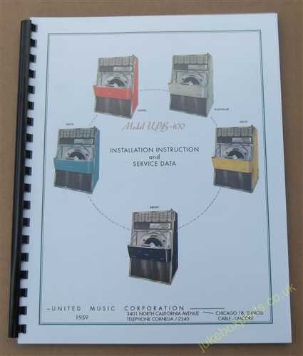 United UPB-100 Monaural / UPB 100S Stereophonic Installation, Instructions & Service Data Manual (USM343)