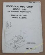 Rock-Ola Model 445 Domestic & Export Wiring Diagram (USM361)