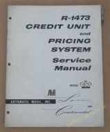 AMI Record Changer R-1473 Credit Unit & Pricing System Service Manual for the K Model of 1960 (USM373)