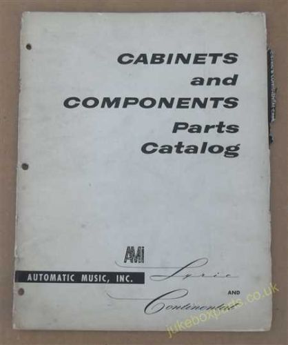 AMI Lyric & Continental Cabinets & Components Parts Catalog (USM374)