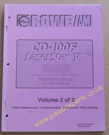 Rowe-Ami CD-100F LaserStar V Field Service Manual & Parts (USM381)