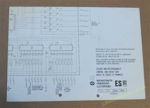 NSM ES111 Control & Credit Unit Schematic (USM386)