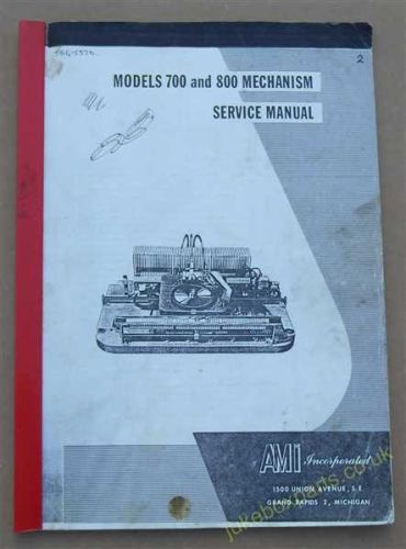 Ami Models 700 and 800 Mechanism Service Manual (USM416)
