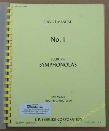 Seeburg Symphonolas Service Manual 1941 Models (USM42)
