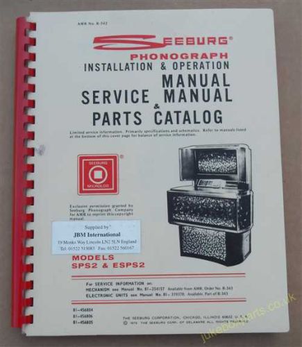 Seeburg SPS2, ESPS2 Installation & Operation Manual (USM427)
