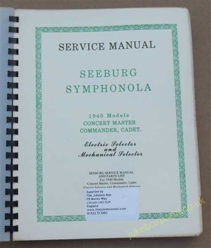 Seeburg Symphonola Service Manual 1940 Models (USM440)