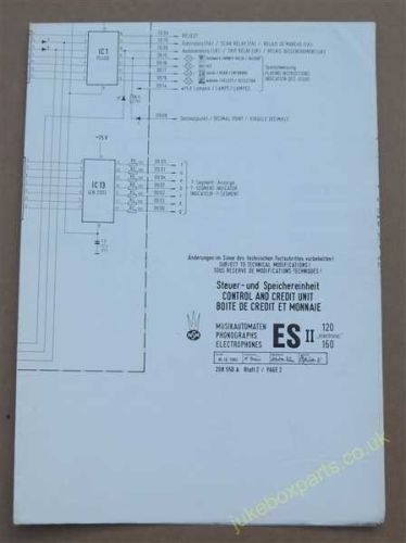 NSM ES11 Control and Credit Unit Schematic (USM452)