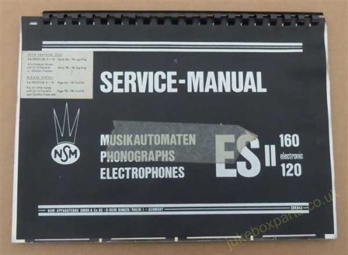 NSM Service Manual & Parts Catalog ES11 160 / 120 Electronic (USM461)