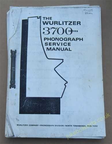 Wurlitzer 3700 Series Service & Parts Manual (1973) (USM53)