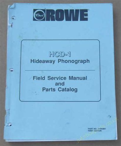 Rowe-Ami HCD-1 Hideaway Phonograph Field Service Manual & Parts Catalog (USM54)