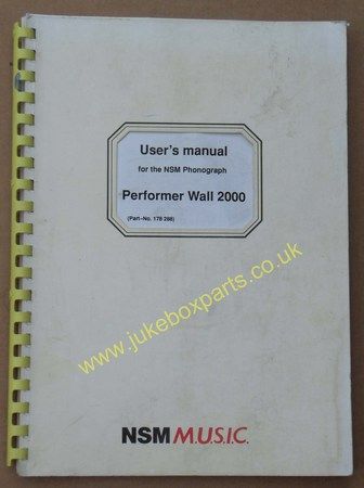 NSM Performer Wall 2000 Users Manual (USM56)