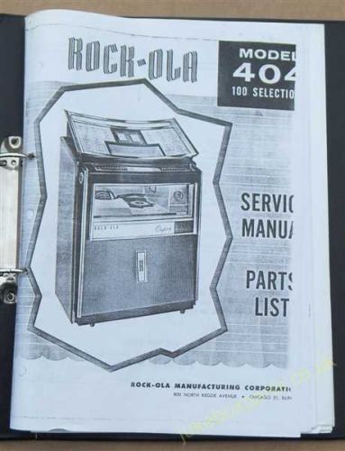 Rock-Ola 404 Capri (1963) Service & Parts Manual (USM57)